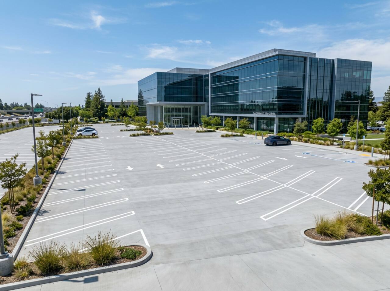Commercial concrete lot Santa Clara CA — Elevate Concrete Works Inc